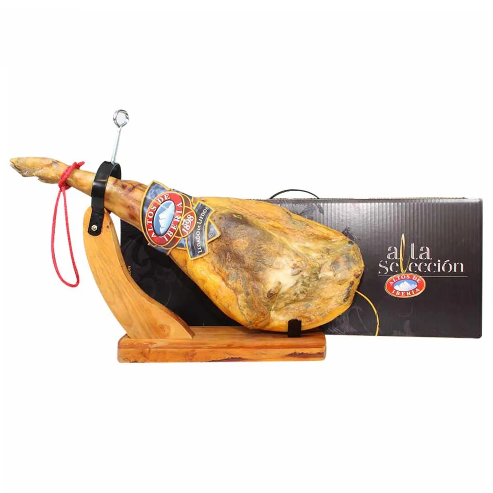 Jamón Curado ALTOS DE IBERIA Jamonero + Cuchillo Pieza