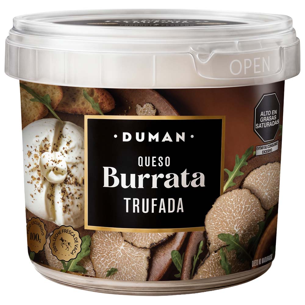 Queso DUMAN Burrata Trufada Táper 100g