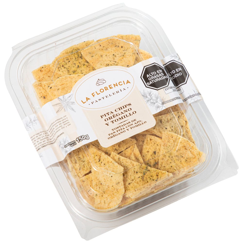 Pita Chips Oregano y Tomillo LA FLORENCIA Doypack 150g