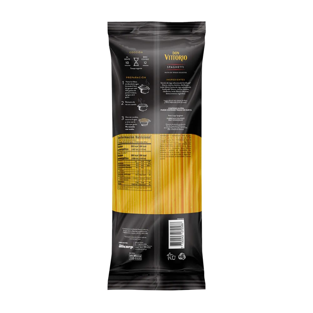 Fideos DON VITTORIO Spaghetti Bolsa 950g