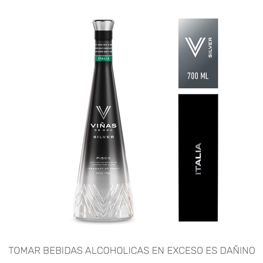 Pisco Puro VIÑAS DE ORO Italia Botella 700ml