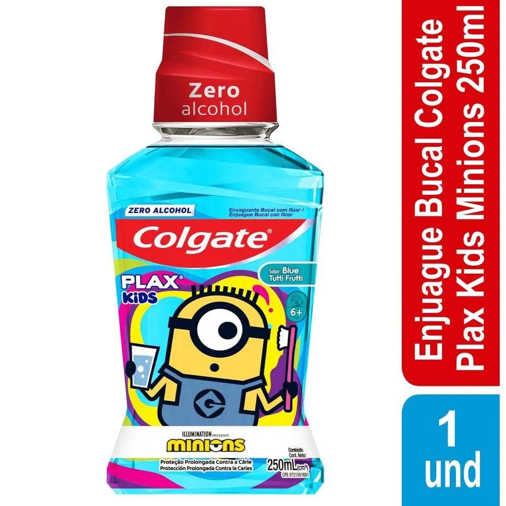 Enjuague Bucal COLGATE Plax Niños Minions 250ml