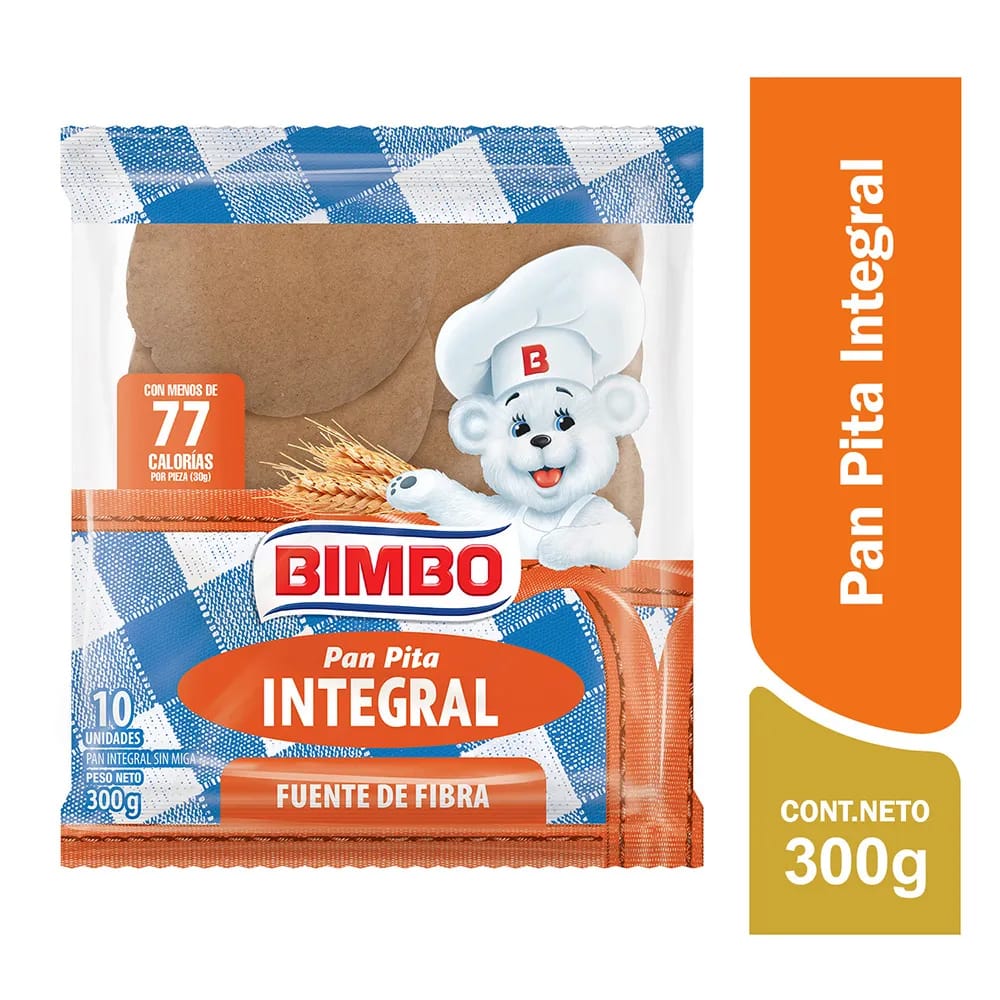 Pan Pita Integral BIMBO Bolsa 300g
