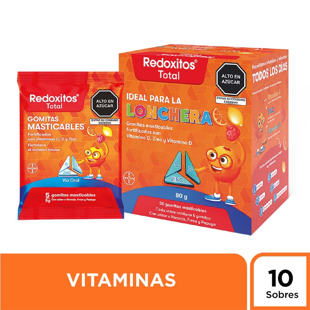 Gomitas REDOXITOS Vitamina C+D+Zinc Caja 10un