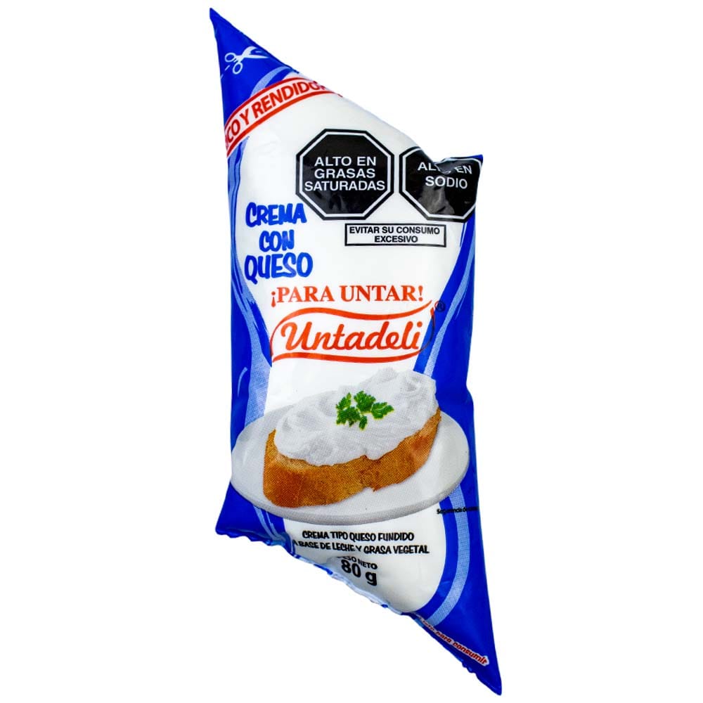Queso Crema UNTADELI Natural Sachet 80g