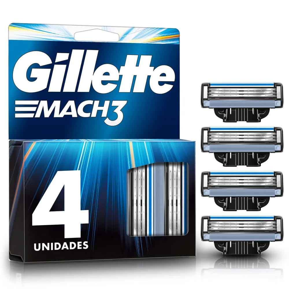 Repuestos para Máquina de Afeitar GILLETTE Mach3 Paquete 4un