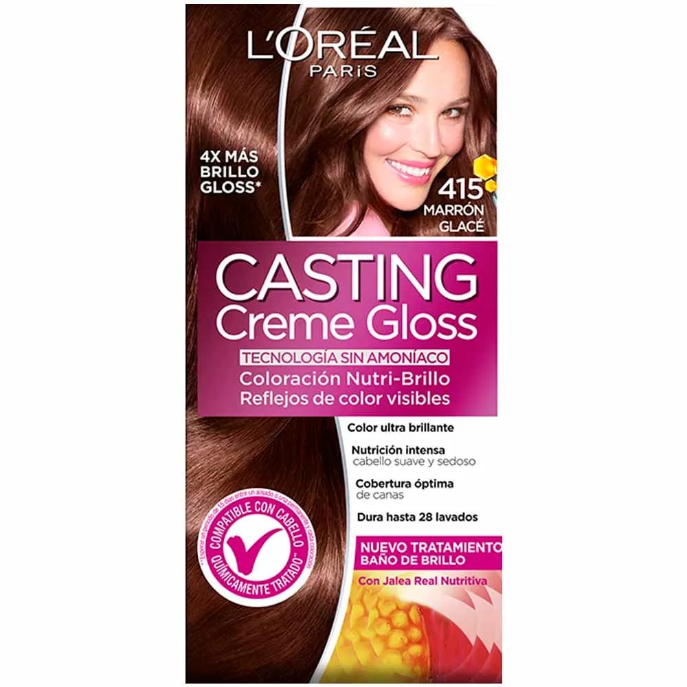 Tinte para Cabello L'ORÉAL Casting Creme Gloss 415 Marrón Glacé Caja 1un