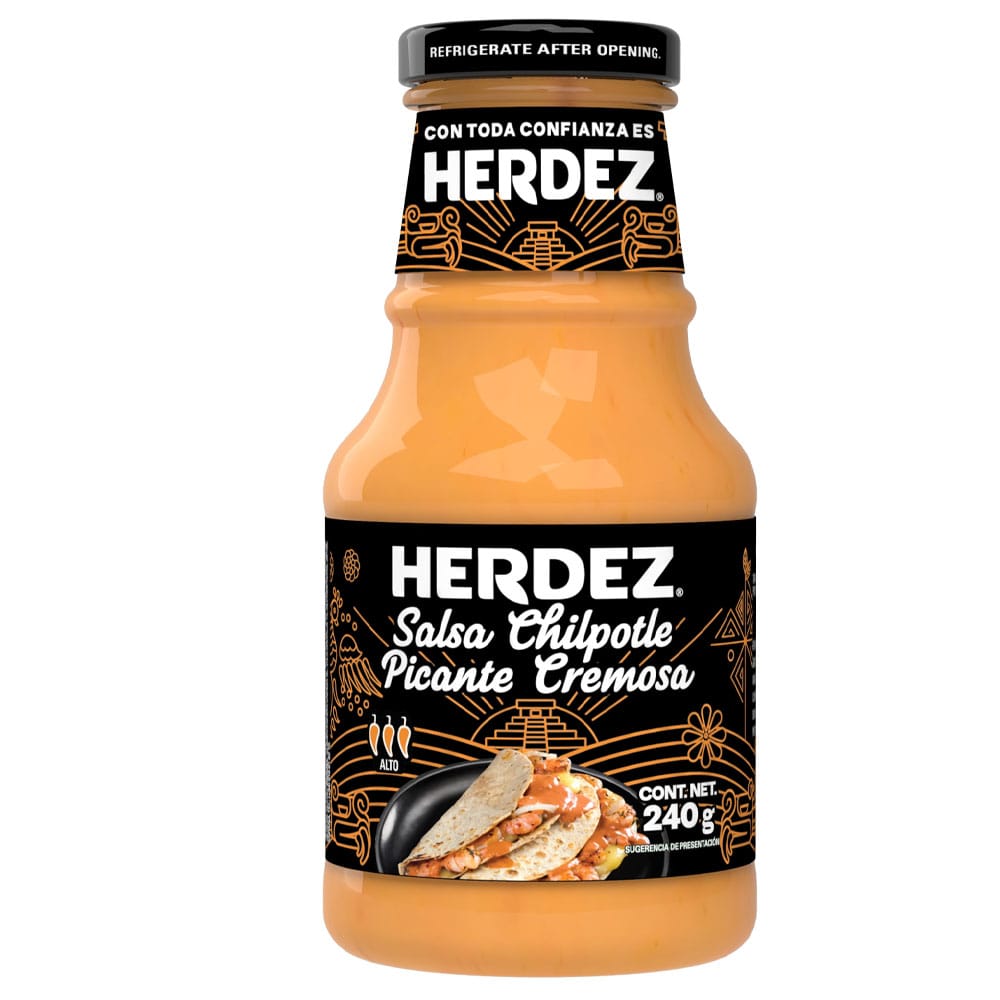 Salsa Chilpotle Picante y Cremosa HERDEZ Frasco 240g