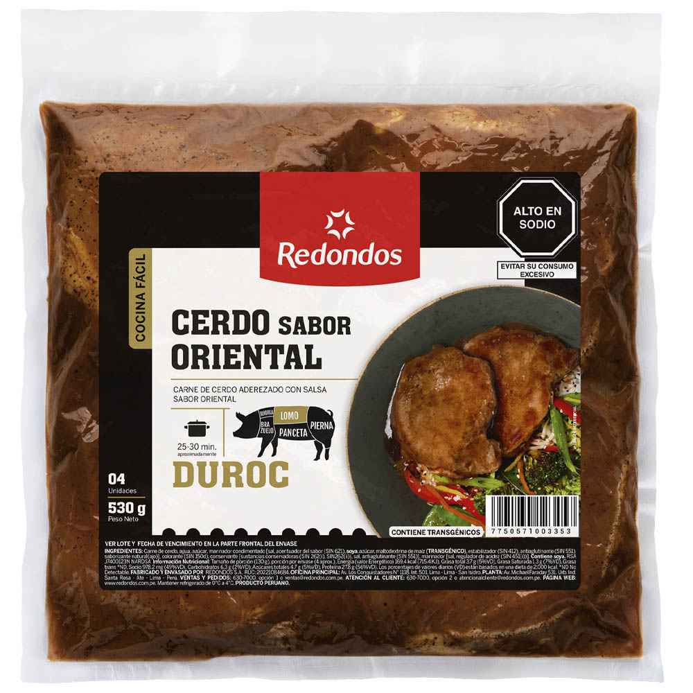 Cerdo Sabor Oriental REDONDOS Empaque 530g