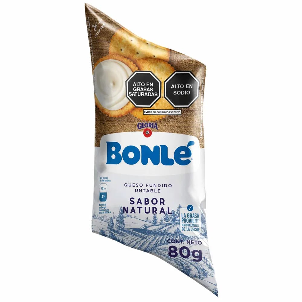 Queso Fundido BONLÉ Sabor Natural Sachet 80g