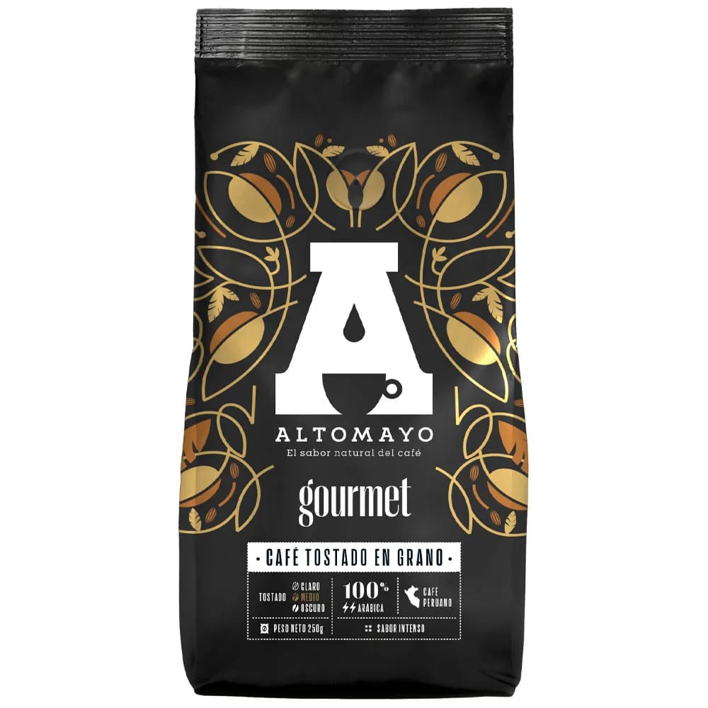 Café Tostado en Grano ALTOMAYO Gourmet Bolsa 250g