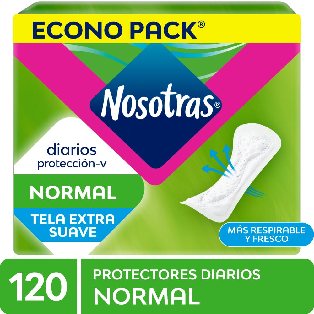 Protectores Diarios NOSOTRAS Normal Paquete 120un