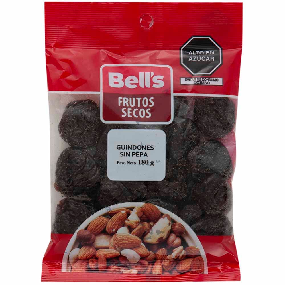 Piqueo BELL'S Guindones medianos sin pepa Bolsa 180Gr