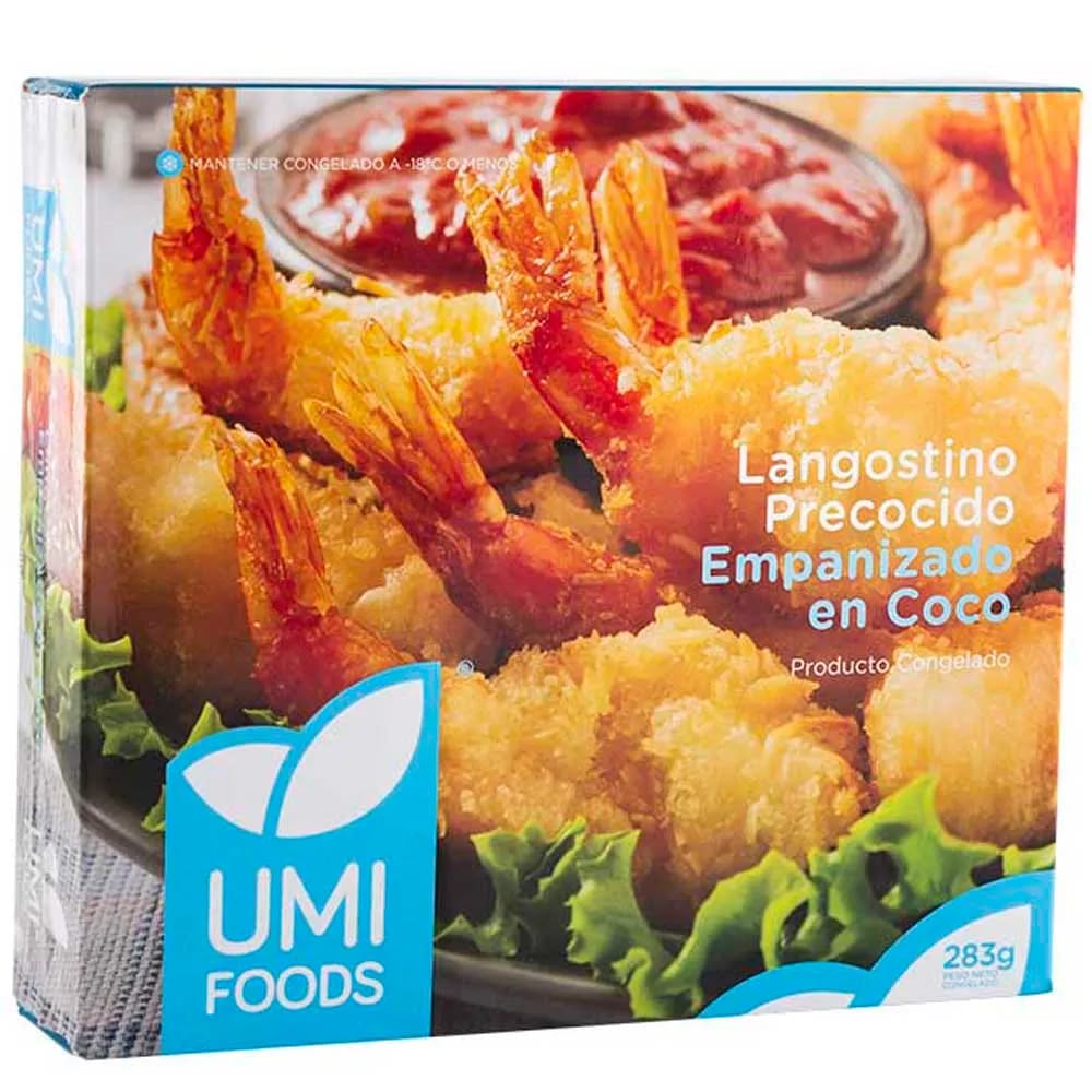 Langostinos Precocido con Coco 21-25 UMI FOODS Caja 283g