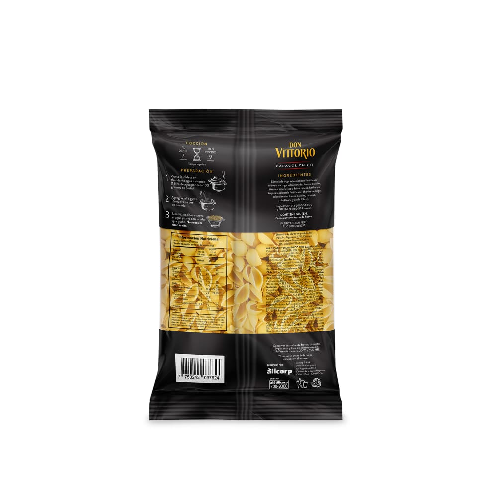 Fideos Caracol DON VITTORIO Bolsa 250g