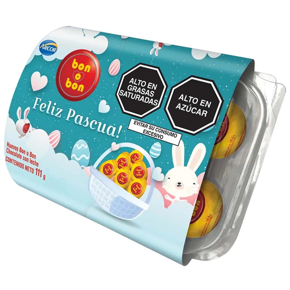 Huevitos de Pascua BON O BON Bandeja 111g