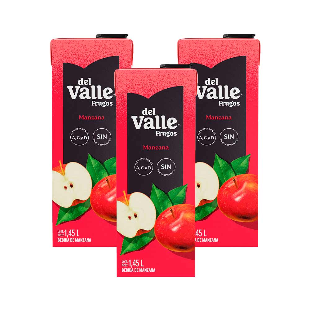 Pack Bebida FRUGOS Sabor Manzana 1.45L x3un
