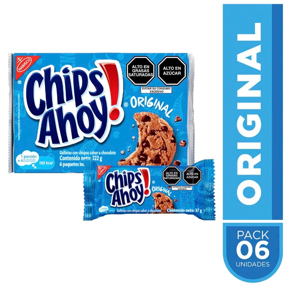 Galletas NABISCO Chips Ahoy Bolsa 222g