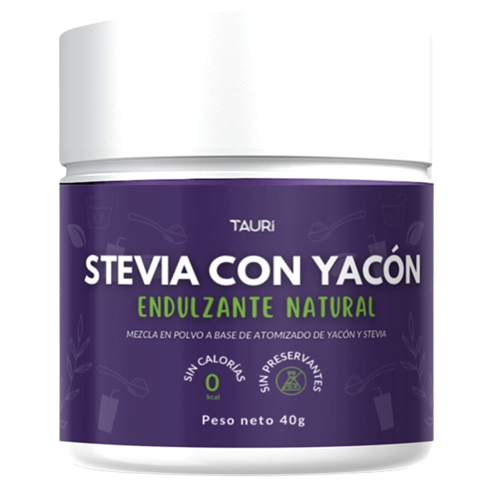 Stevia con Yacón TAURI Frasco 40g