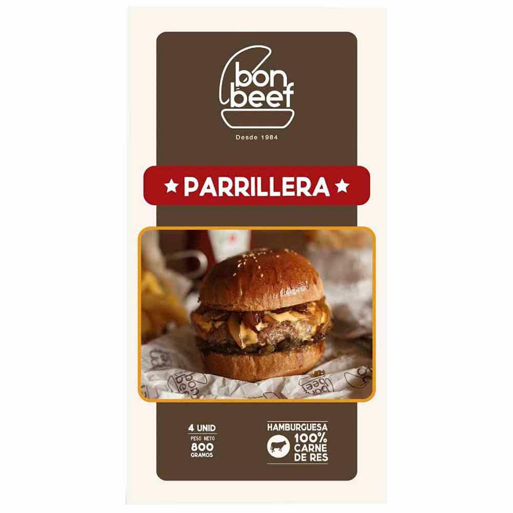 Hamburguesa Parrillera BON BEEF Caja 4un
