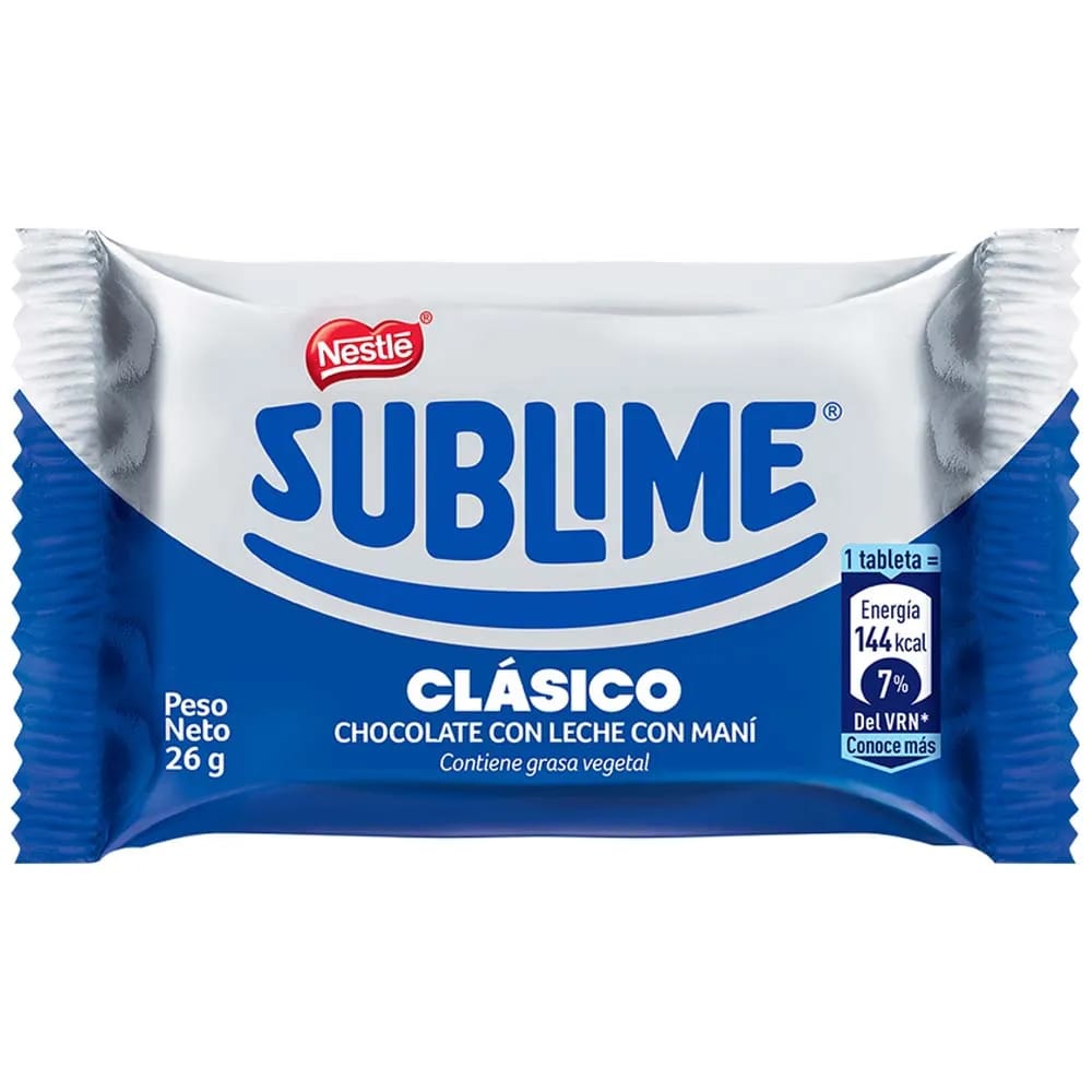 Chocolate NESTLÉ Sublime Clásico Paquete 26g