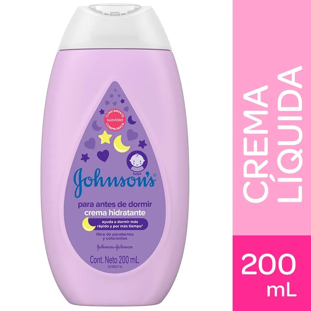 Crema Corporal para Bebé JOHNSON'S Antes de Dormir Frasco 200ml