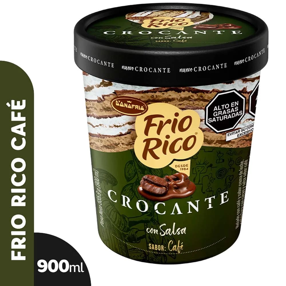 Helado D'ONOFRIO Frio Rico Crocante Café Pote 900ml