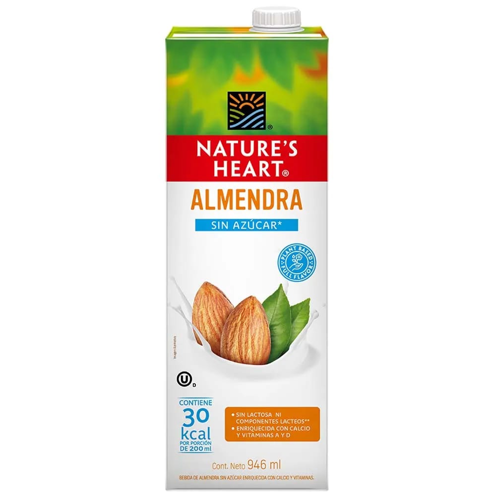 Bebida de Almendra NATURE'S HEART Sin Azúcar Caja 946ml