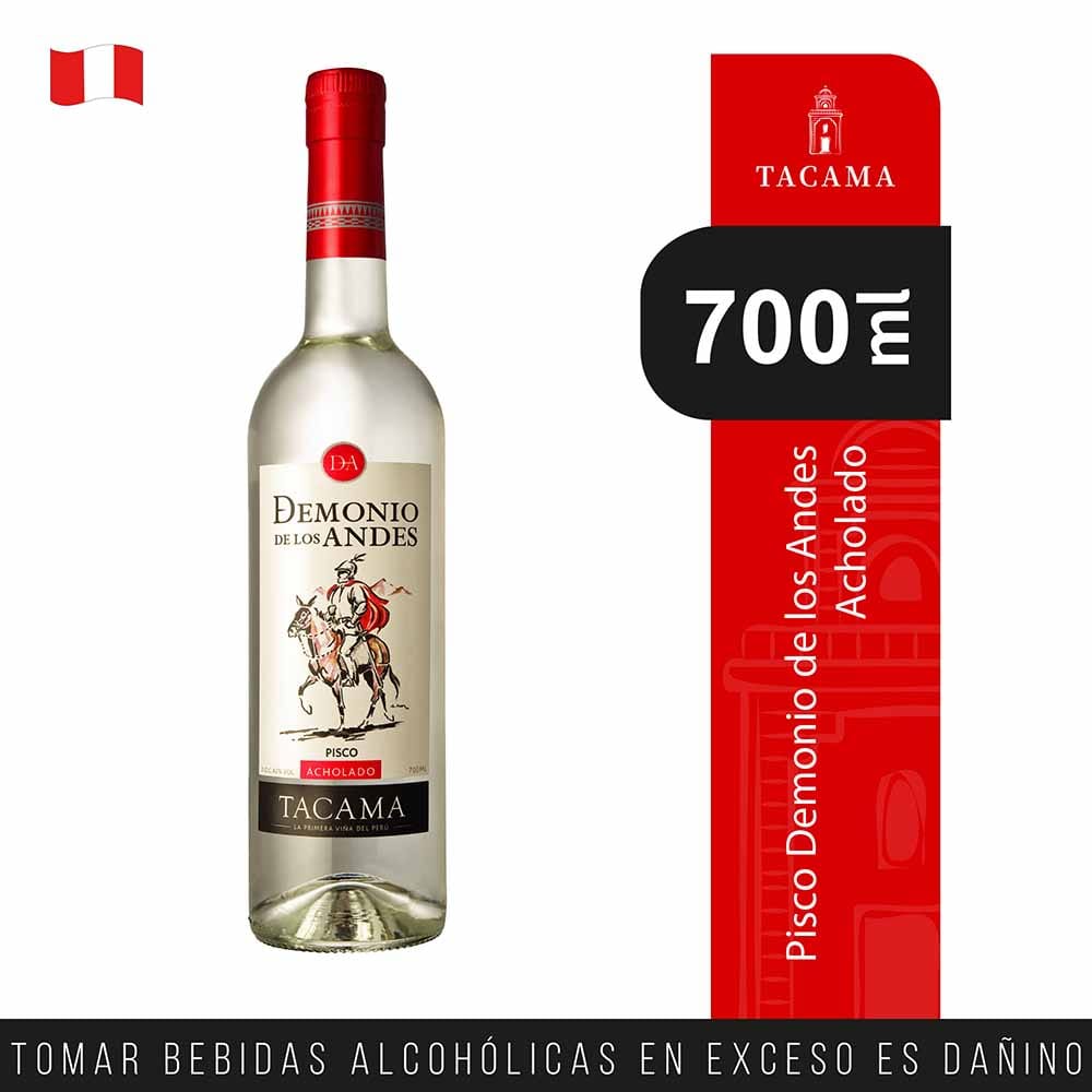 Pisco DEMONIO DE LOS ANDES Tacama Acholado botella 700 ml