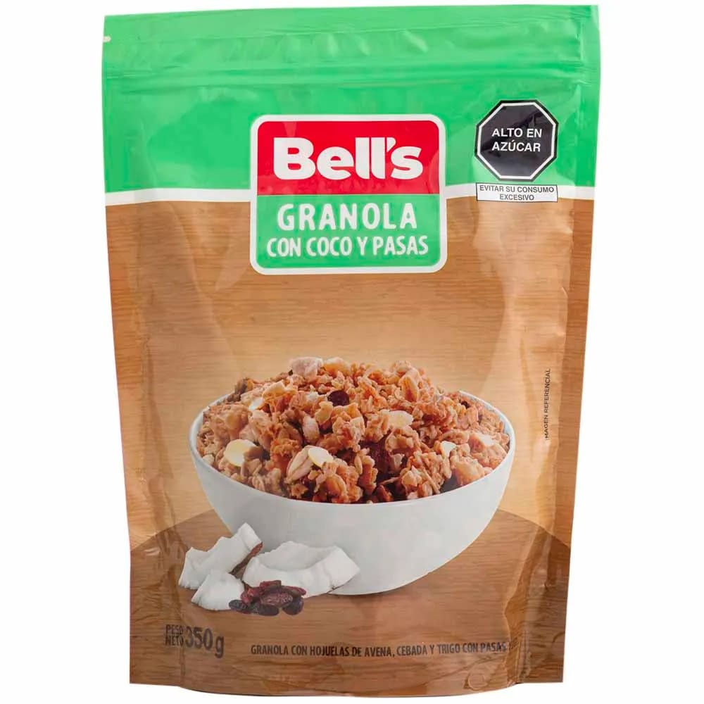 Granola BELL'S Coco y Pasas Doypack 350g