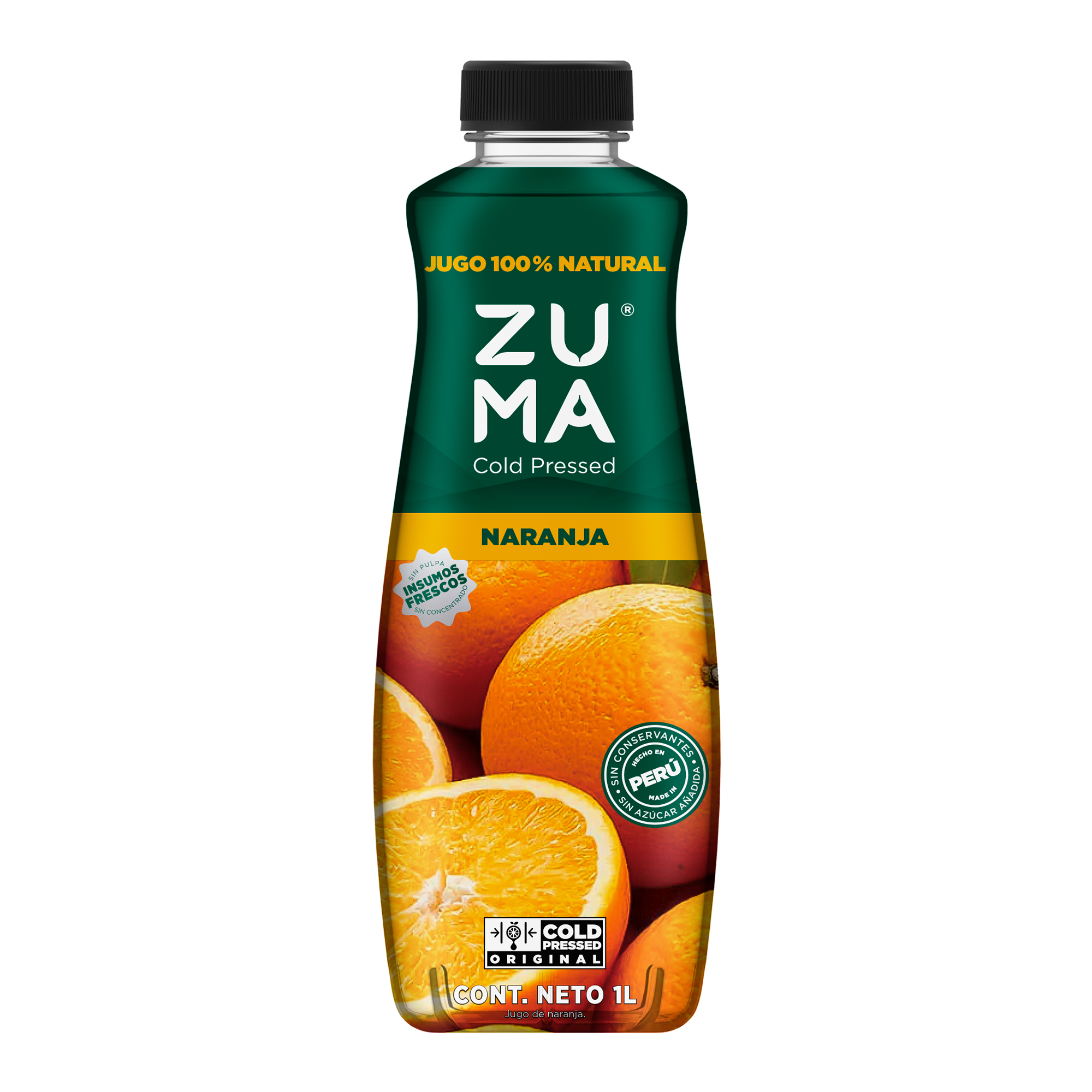 Jugo de Naranja PLAA VEA ZUMA COLD PRESSED Botella 1L
