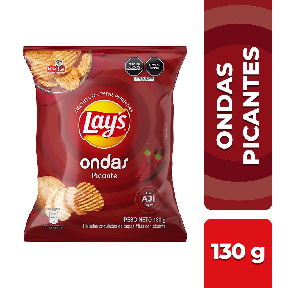 Papas Fritas LAY'S Ondas Picante Bolsa 130g