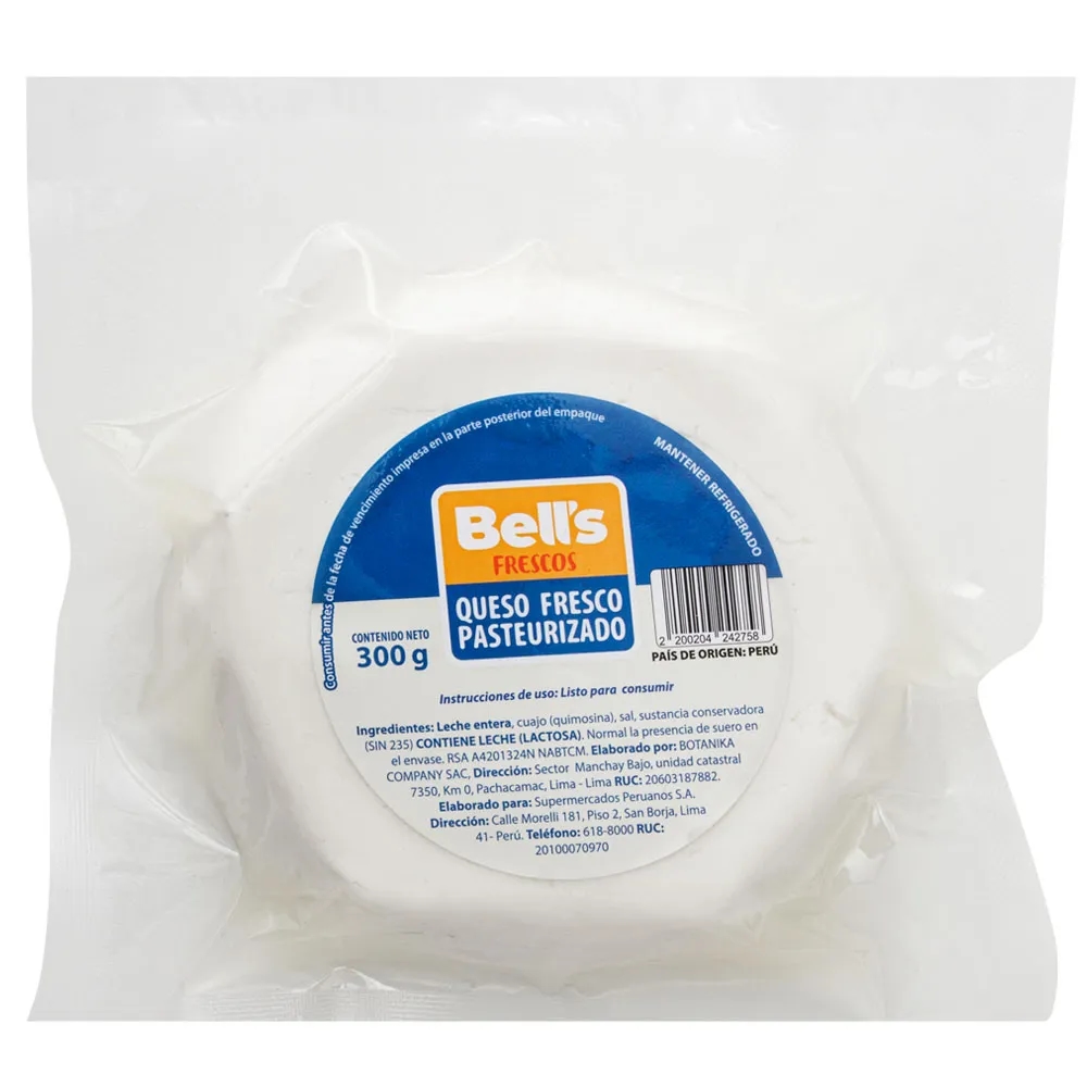 Queso Fresco BELL'S Paquete 300g