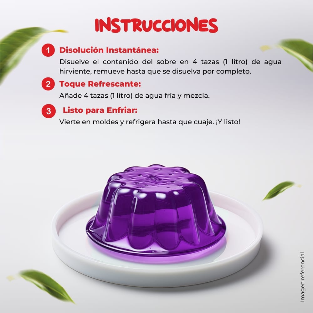 Gelatina UNIVERSAL Sabor a Uva Bolsa 130g