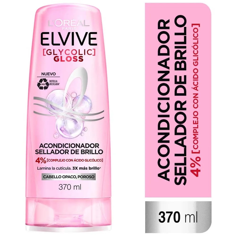 Acondicionador ELVIVE Glycolic Gloss Frasco 370ml