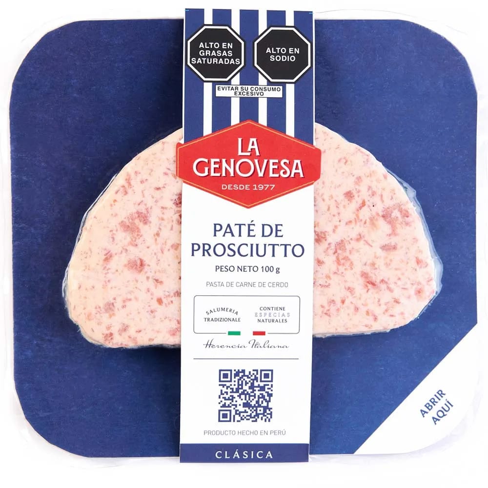 Paté de Prosciutto LA GENOVESA Bandeja 100g