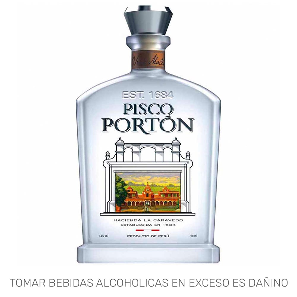 Pisco PORTON Mosto Verde Mollar Botella 750ml