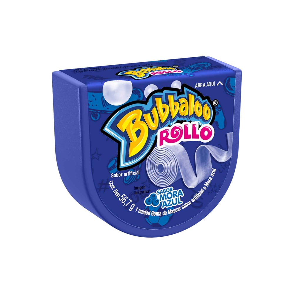 Goma de Mascar en Rollo BUBBALOO Pote 56.7g