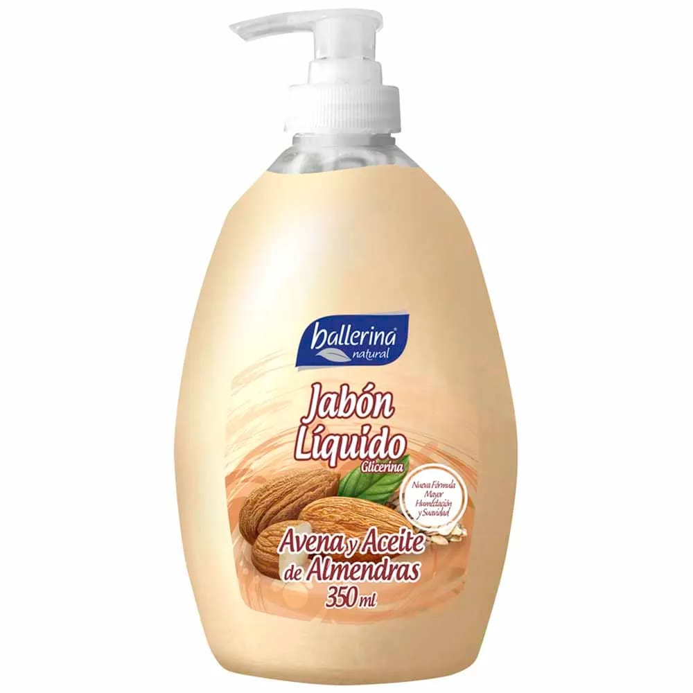 Jabón Líquido BALLERINA Natural Avena Botella 350ml