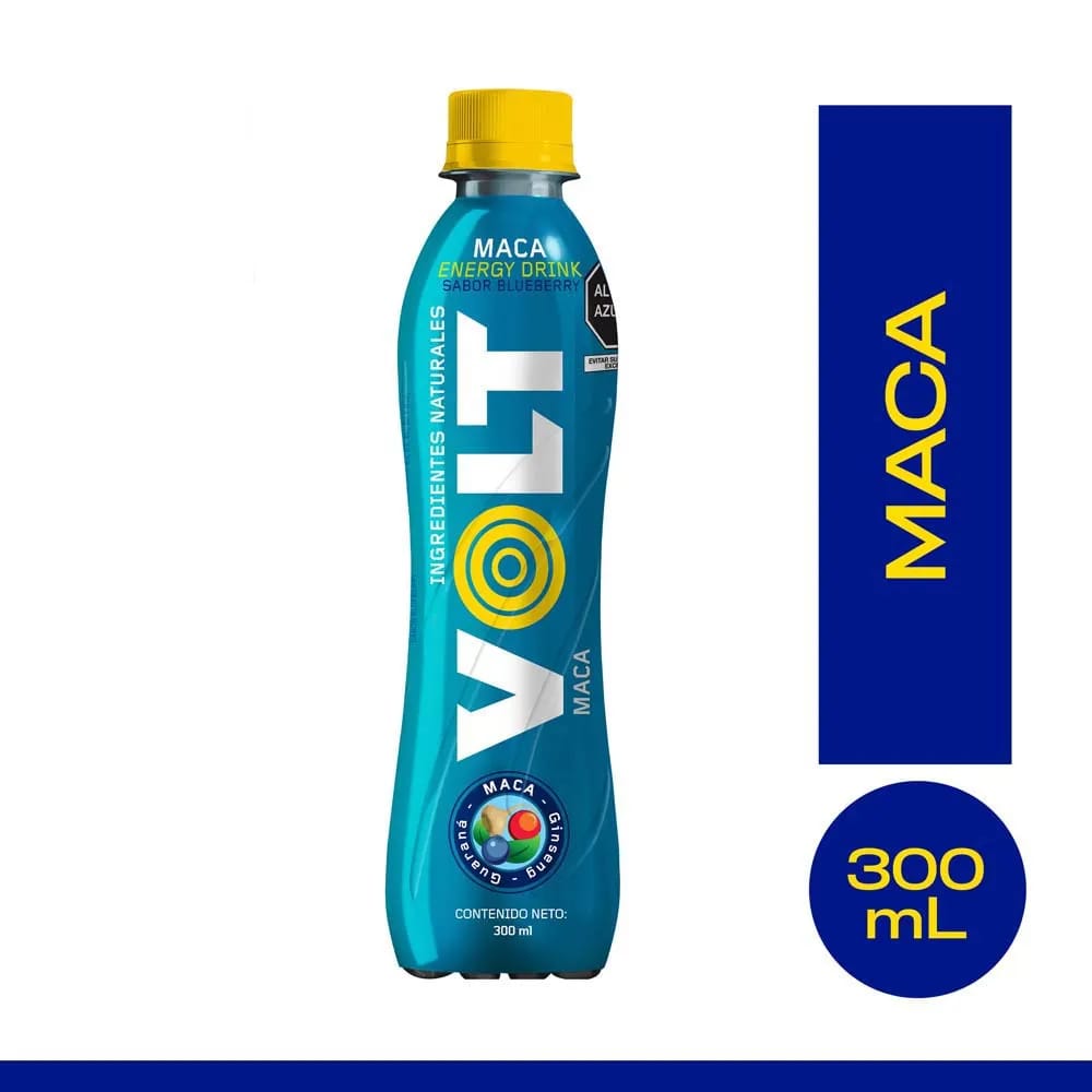 Bebida Energizante VOLT Blueberry Maca Botella 300ml