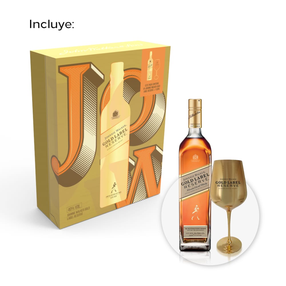 Whisky JOHNNIE WALKER Gold Botella 750ml + Copa