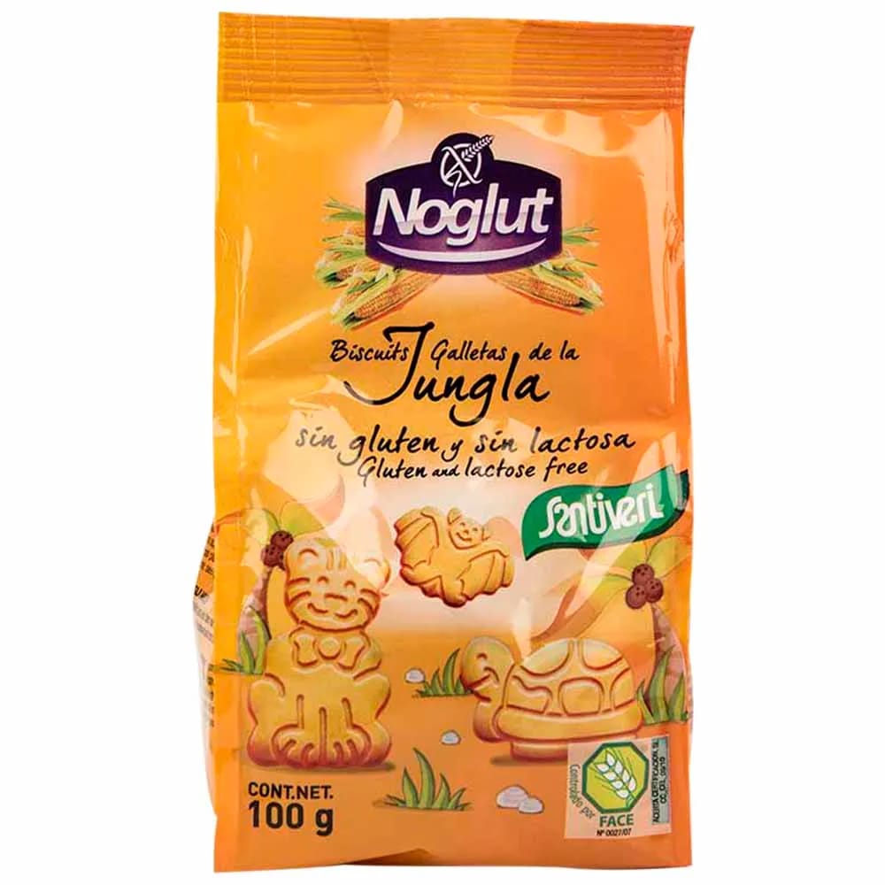 Galletas sin Gluten NOGLUT Jungla Bolsa 100g