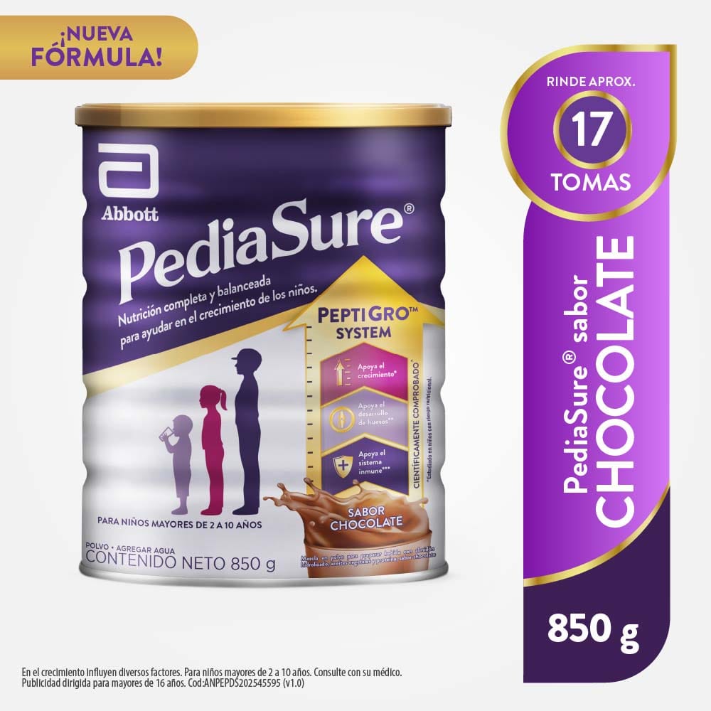 Alimento Nutricional PEDIASURE Chocolate Lata 850g