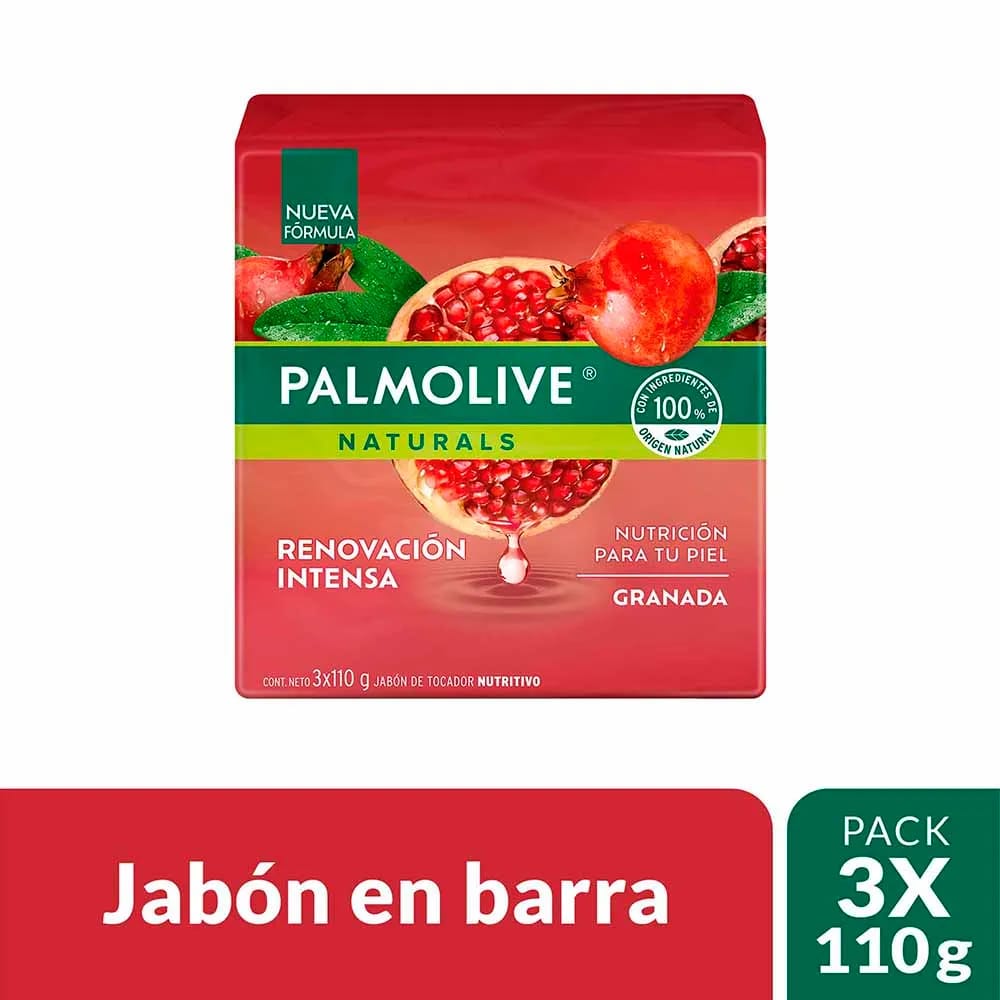 Jabón en Barra PALMOLIVE Naturals Intensa Renovación 3x120g