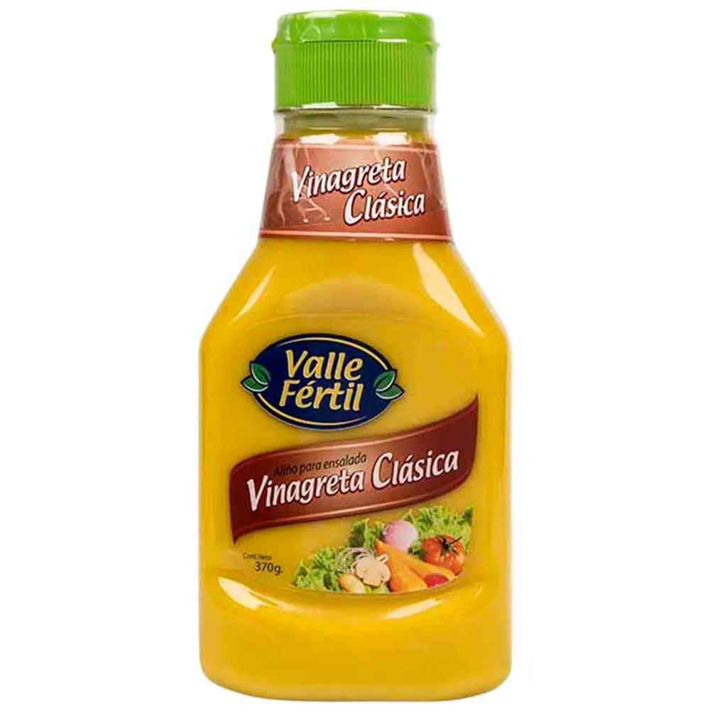 Vinagreta Clásica VALLE FERTIL Aliño Frasco 370g