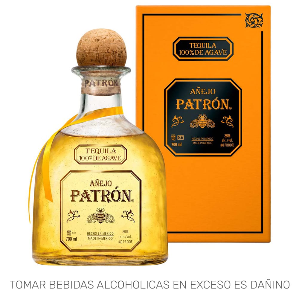 Tequila PATRON Añejo Botella 700ml