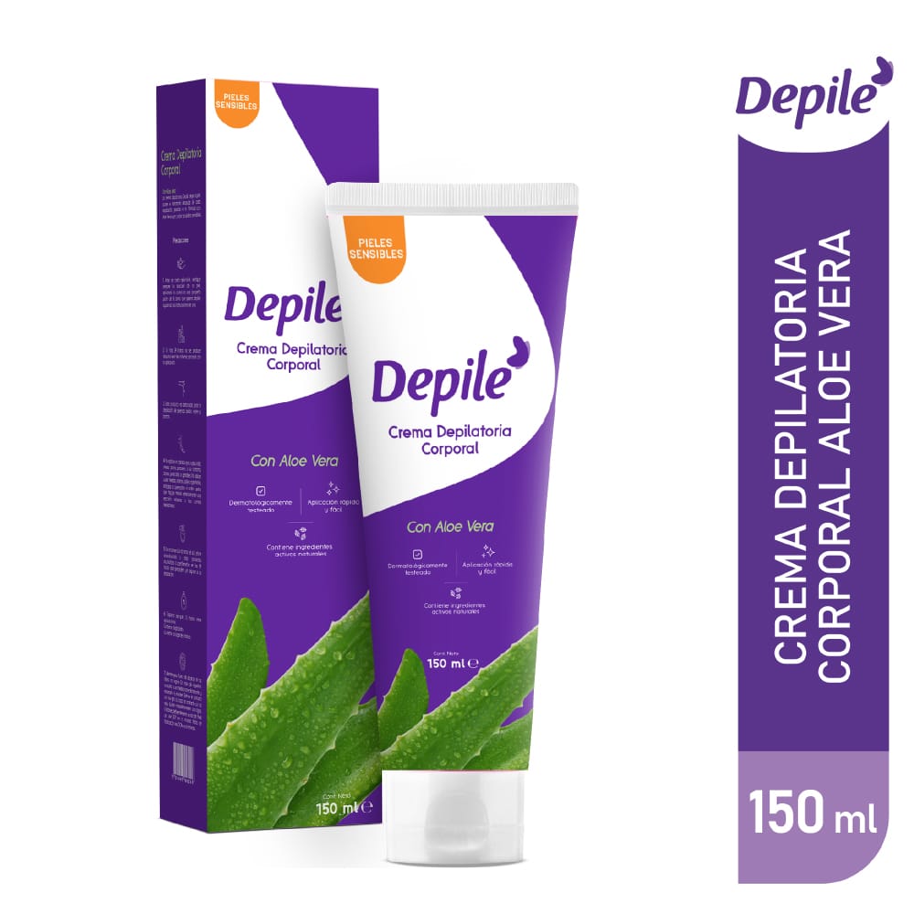 Crema Depilatoria Corporal DEPILÉ Aloe Vera y Argán Tubo 150ml