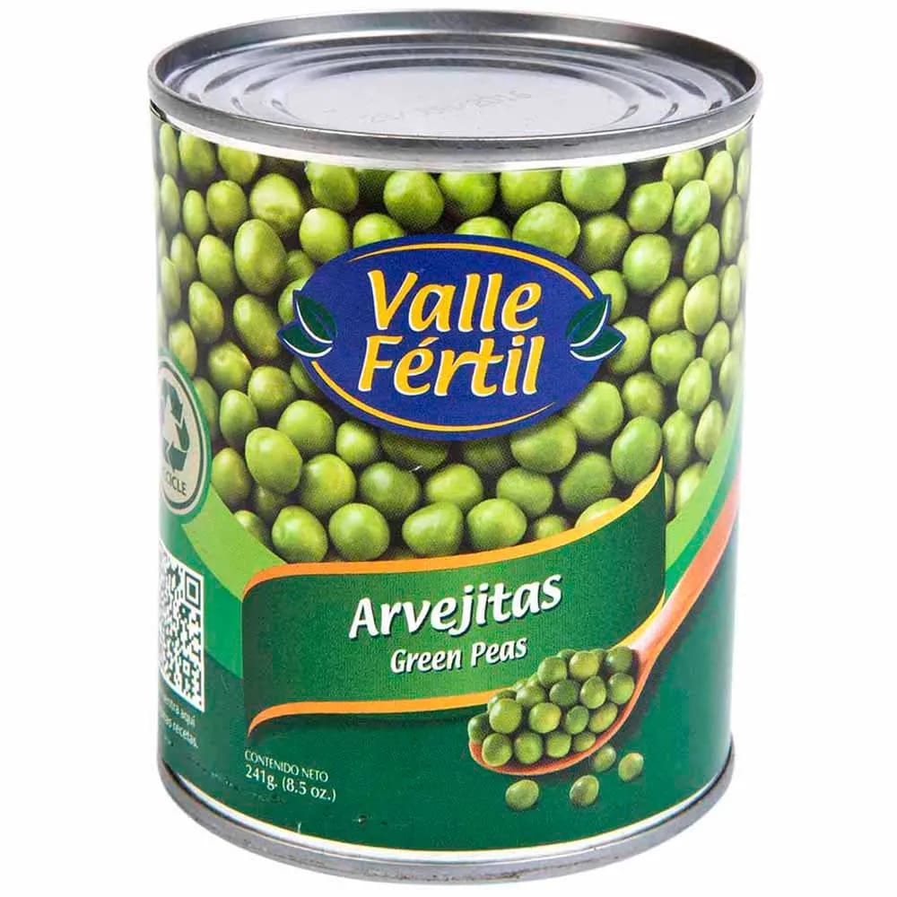 Conserva VALLE FERTIL Arvejitas verdes Lata 241Gr
