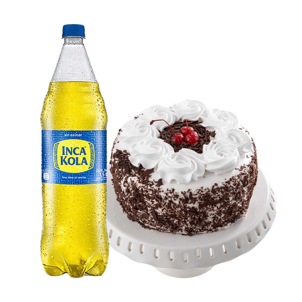 Pack Torta Selva Negra Chica LA FLORENCIA 1un + Gaseosa INCA KOLA Sin Azúcar Botella 1.5L