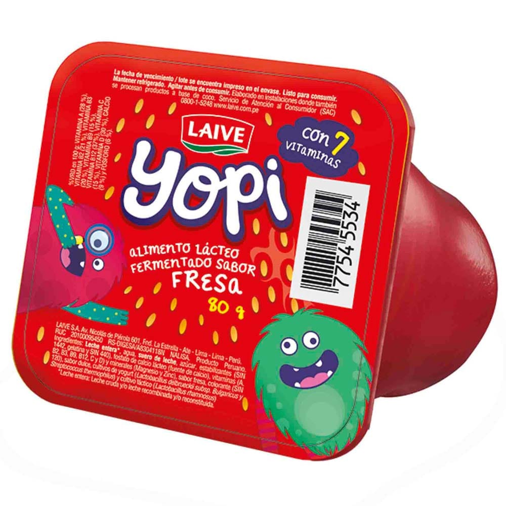 Yogurt YOPI Fresa Vaso 80g